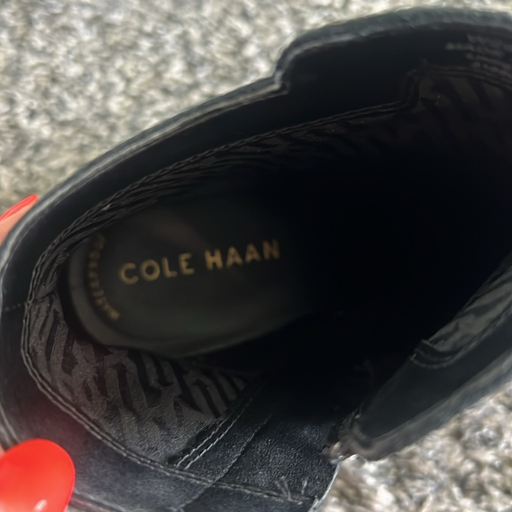 Cole Haan Black Leather Ankle Boots - Picture 10 of 10